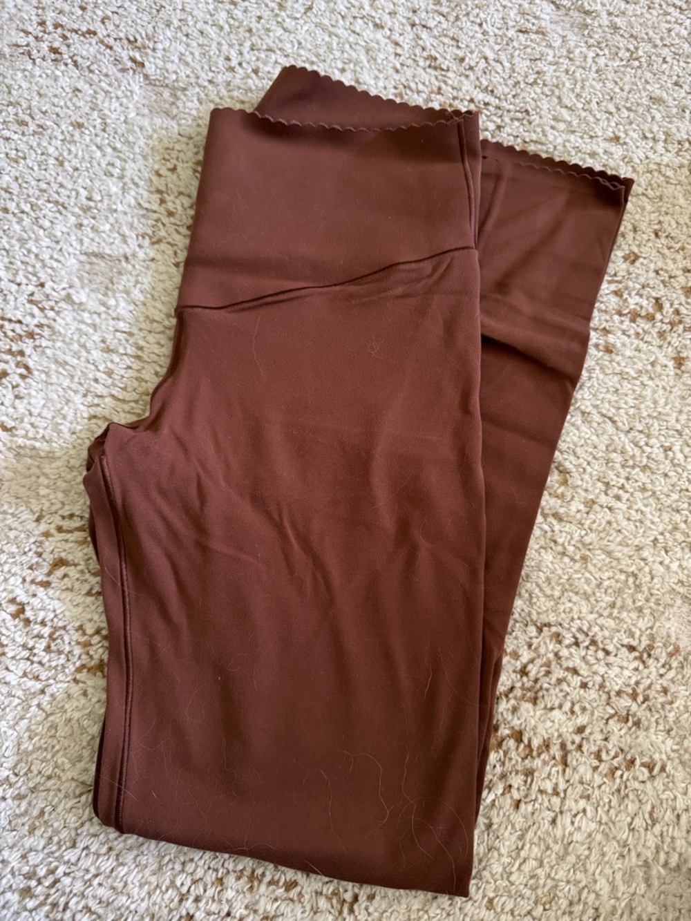 Offline by Aerie Brown Scalloped 7/8 Leggings
